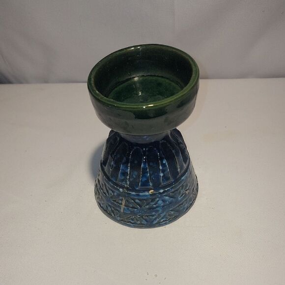 Green and Blue Ceramic Holder - Picture 1 of 4